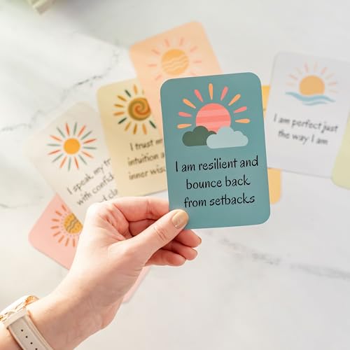 Daily Glow Affirmation Cards – Daily Positivity & Self-Care Deck - color: Affirmations Cards