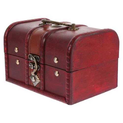 Large Capacity Vintage Style Wooden Storage Box Retro Container for Home Organization and Jewelry Display Anti-rust Multi-purpose Organizer for Desktop Decluttering