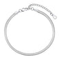 FindChic Elegant Herringbone Snake Chain Anklets/Bracelets 3MM/5MM Width Stainless Steel/18K Gold/Rose Gold Plated/Black 4 Color Options, 8.3'' 8.5'' 10.5'' Length, with Gift Box - color: A: 3mm 8.5'' anklet (Stainless Steel)