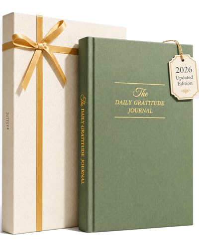 Gratitude Journal 2026 – Undated Daily Gratitude Journal with Upgraded Dynamic Prompts & Gift Box – 5 Minute Reflection, Mindfulness & Happiness Journal for Women & Men - color: Sage Green