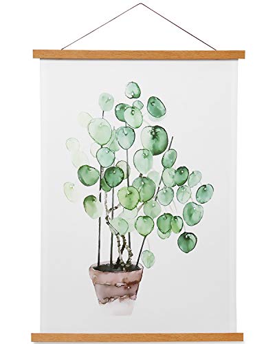 Magnetic Poster Hanger Frame, 12 Inch, Teak Wood, Fits 12x16 12x18 12x24 Prints, N52 Magnets, Clean Wall Display for Posters, Maps, Canvas & Diamond Art - color: Teak, size: 12 Inch