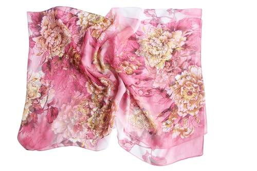 Pokeedioty Scarfs for Women Lightweight Fashion Scarves Elegant Floral Pattern Sheer Scarfs Sunscreen Shawls Wraps - color: P 094