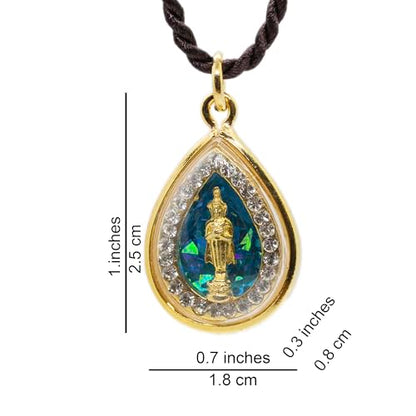 Artschatz Weekday Birthday Buddha Golden Colorful Thai Pendant, Amulet, Necklace, Charm, Sunday, Monday, Tuesday, Wednesday, Thursday, Friday, Saturday - style: Friday - Phra Ram Pueng “Contemplation”