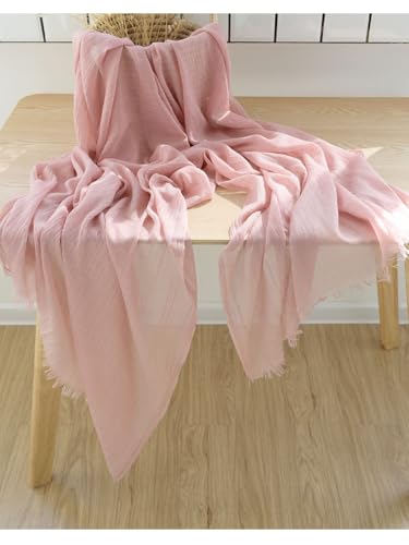 Jeelow Solid Color Scarf Wrap Shawl for Women Men – Soft Lightweight Head Scarf, All Season, Travel Beach Office Daily Wear - color: Peach