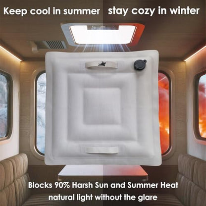 Inflatable Seat Cushion 14", Ultralight Camping Sit Pad, Portable Air Cushion for Stadium, Hiking, Hunting, RV Insulation Pad, Office Chair, Pressure Relief, Waterproof Compact Travel Pillow - White - color: White