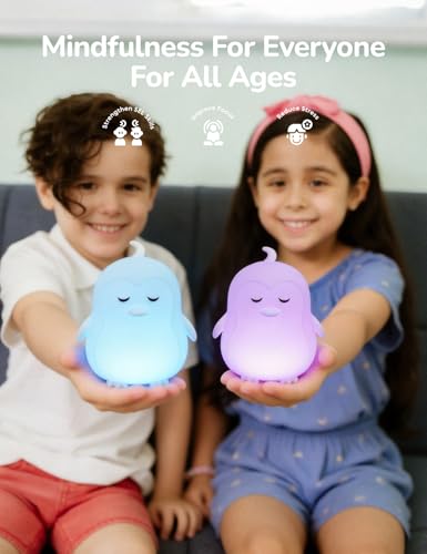 Breathing Pal 'Penny'- Mindfulness Breathing Light, Guided Visual Meditation Breathing Light, Anxiety Relief Items for Calm Down Corner/Meditation/Sleep Aid for Adult&Kid - size: Penny (Penguin)