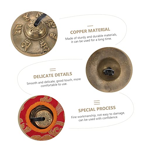 Tibetan Copper Tingsha Meditation Chime Bell Set for Yoga and Spiritual Practice Lightweight Easy to Carry for Mindfulness and Sound Therapy