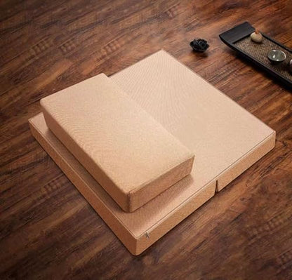 Meditation Mats,Meditation Meditation Mats, Futons, Household Folding, Thickened Fabrics, Coconut Palm, Kneeling Mats(Size:24x24inch,Color:Beige1) - color: Beige1, size: 24x24inch