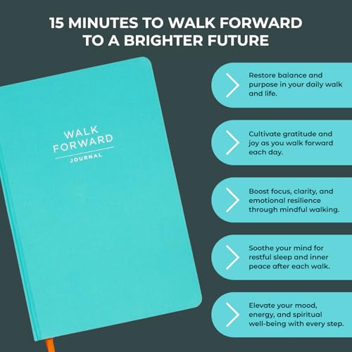 The Walk Forward Journal – (Teal) A 60-Day Daily Journal for Spiritual, Emotional, and Personal Growth – Reflection, Mindfulness & Inspiration – Daily Affirmations and Goal-Setting – Undated Life Planner for Women & Men - color: Teal