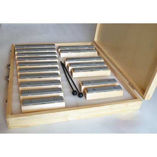 17 Note Aluminum Plate Glockenspiel Sound Brick With Resonant Sound Box And Wooden Box Glockenspiel Percussion Instrument