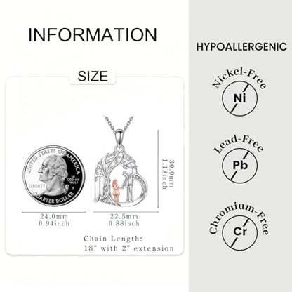 YFN Daughter Gifts from Dad 925 Sterling Silver Daughters Heart Necklace Birthday Christmas - color: Father Daughter Necklace05
