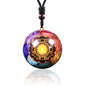 Day Day Up 7 Chakra Gemstone Reiki Energy Crystals Chakra Orgonite Pendant Necklace For Good Luck Yoga Meditation Jewelry - style: orgone pendant