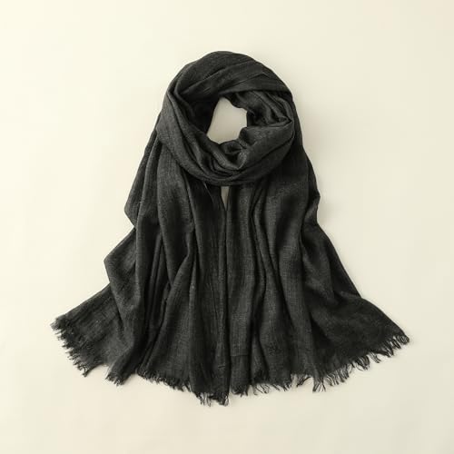Pashmina Shawl Party Wraps Evening Dress Bridesmaid Long Cotton Scarves for Wedding - color: Black Grey 19