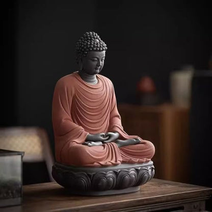 Sculpture Meditating Statue Entrance Zen Statue Ornaments Office Ceramic Crafts Ornaments Figurine Sitting