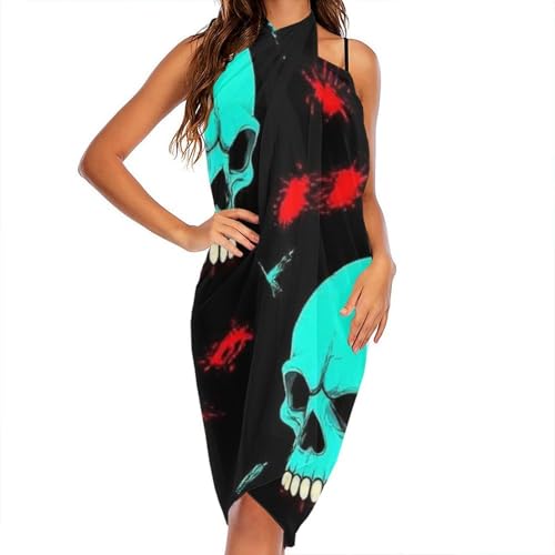 Women's Lightweight Long Scarf Thin Scarf Beach Headscarf Wimwear Bikini Wrap - color: Color632