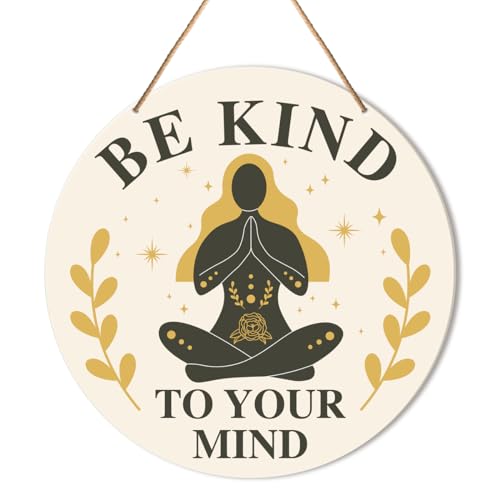 Muktoujaumai Meditation & Yoga Room Wall Decor - Zen Den Hanging Signs for Spiritual, Home, Office; for Yoga Lovers - color: Y9