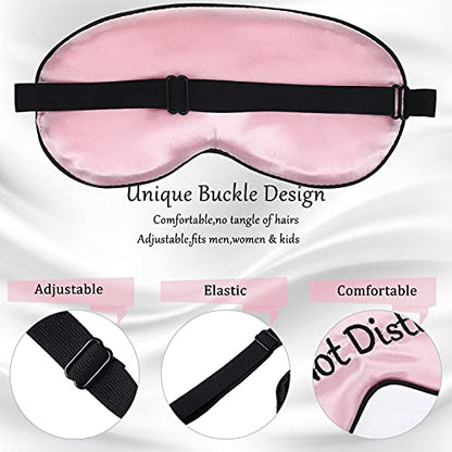8 Pieces Funny Sleep Mask Silk Eye Mask with Adjustable Strap Soft Cute Blackout Blindfold Eye Cover for Women Men Full Night's Sleep, Travel, Nap, Meditation(Fresh Colors) - color: Fresh Colors