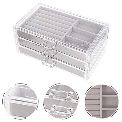 Zerodeko Decorative Desktop Storage Box Jewelry Organizer Drawer Design for Easy Access for Bedroom Dressing Table Maximize Space and Keep Your Belongings Tidy
