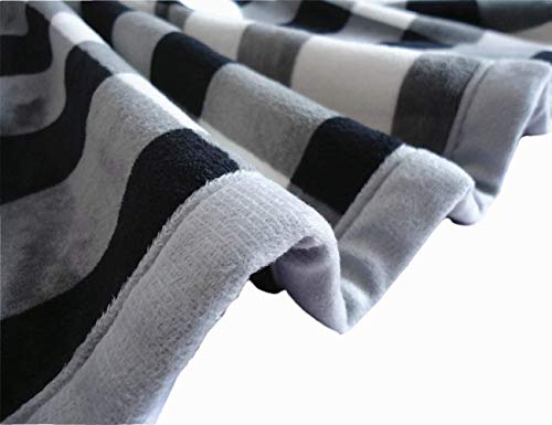 Buffalo Check Sherpa Throw 80'' x 60''- Soft Plush Flannel Blanket Throws for Bed/Couch/Sofa/Office/Camping - color: A-black/White Plaid, size: 60''x80''