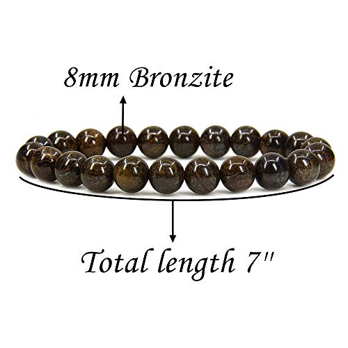 Angelstones Handmade Natural Healing Gemstone 8mm Round Beads Stretch Crystal Bracelet 7 Inch Unisex