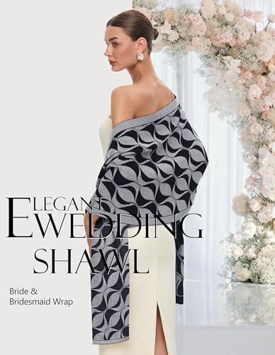PULI Women's Pashmina Shawl Wraps for Evening Dress Large Scarf Blanket Long Wedding Bridal Winter Warm Shoulder Wrap - color: Lips-black
