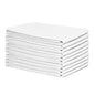 Organic Cotton White Dish Towels - 10 Pack Quick Drying White Kitchen Towels - Lint-Free Organic Cotton Dish Cloths - Extra Large Highly Absorbent Blank Tea Towels - 27"x27" - color: White