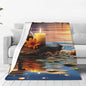 Ultra-Soft Micro Fleece Blanket Candles Meditation Stones Throw Blanket Soft Comfortable Throw Blanket Warm Cozy Plush Blanket Lightweight Fuzzy Blankets for Couch Bed Living Room All Season 60"x50"