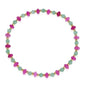 Gold Beaded Gemstone Bracelets for Women, Boho Handmade Stackable Natural Stone Labradorite Beads Bracelet Prom Jewelry Gift. - color: Green Pink