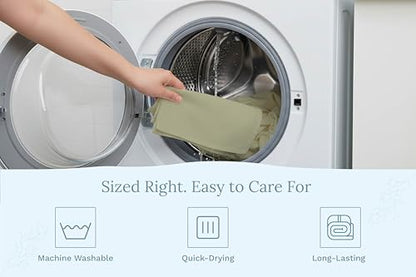 Organic Cotton Sage Flour Sack Kitchen Towels - 10 Pack, 27"x27", Highly Absorbent, Lint-Free Flour Sack Tea Towels for Baking, Kitchen and Dish Drying - 100% Cotton Sage Dish Rags (10 Pack) - color: Sage