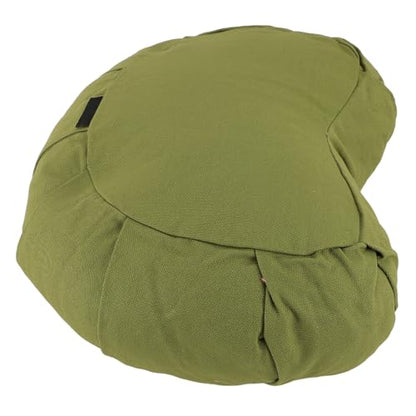 TARSHYRY Meditation Cushion, Meniscus Shaped Design for Proper Feet Support and Pressure Relief with Buckwheat Hulls, for Yoga Meditation Floor Seating Sofa Window Cushion