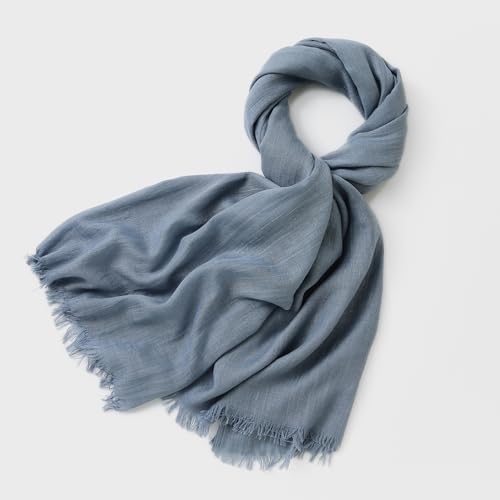 Pashmina Shawl Party Wraps Evening Dress Bridesmaid Long Cotton Scarves for Wedding - color: Blue Grey 31