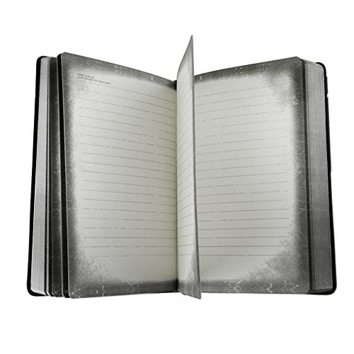RUIXIA Ruled Page A5 Notebook Super Thick 320 Sheets Sketch Book with PU Leather Cover 100GSM Paper Notepad Lined Journal Drawing Pad Diary for Study Working Travelling Black Grey NOT-BOK-0026-TXP - color: Black with Grey Edge