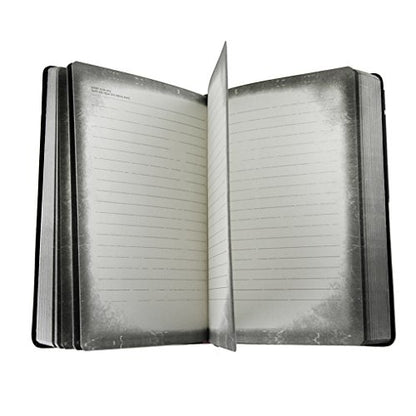 RUIXIA Ruled Page A5 Notebook Super Thick 320 Sheets Sketch Book with PU Leather Cover 100GSM Paper Notepad Lined Journal Drawing Pad Diary for Study Working Travelling Black Grey NOT-BOK-0026-TXP - color: Black with Grey Edge