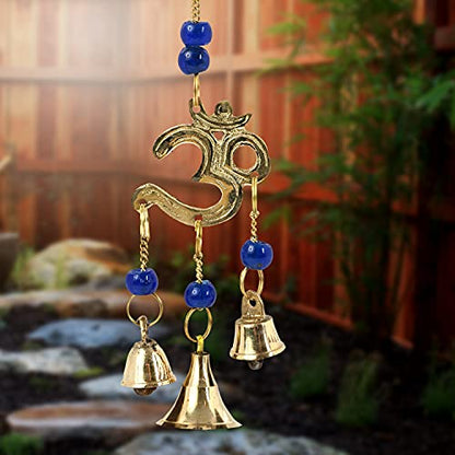Incense Garden Windchime Brass - 8 Inches Length (OM) - color: Om