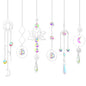 ilclviz Suncatcher Crystal Hanging Sun Catcher Prism with Chain Pendant Ornament Crystal Balls for Window 6 Pieces - color: Silver B