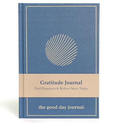ANECDOTE. Gratitude Journal – The Good Day Journal for Happiness, Mindfulness and Reflection, Feel Happier and Less Stressed, Inspirational Daily Journal for Women & Men - Ocean Blue - color: Ocean Blue