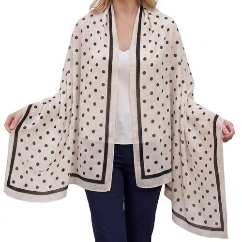 Soft Silky Pashmina Shawl Wrap for Women,Lightweight Spring, Elegant Wrap for Spring Wedding & Travel - color: Point