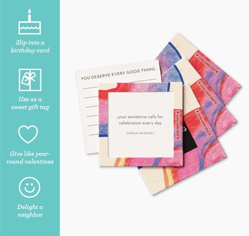 Compendium ThoughtFulls Pop-Open Cards — 4-Pack of Celebrating You, Be Happy, Happy Day, Smile — 120 Pop-Open Cards, Each with a Different Message Inside - color: Celebrating You, Be Happy, Happy Day, Smile