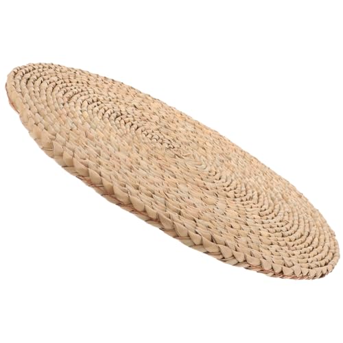 Woven Meditation Floor Cushion 40x40cm Handmade Zabuton Seat Pad Natural Straw Mat for Yoga, Zen Sitting, Bedroom, and Home Decor