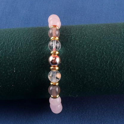 KSQS Healing Stone Bead Bracelet for Women, Natural Gemstones Balance Protection Bracelet, Spiritual Crystal Beads Bracelet Anxiety Relief with Meaning Card - style: Anxiety Relief