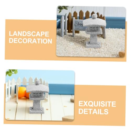 ULTECHNOVO Japanese Mini Statue Zen Garden Lantern Stone Sculpture for Indoor Outdoor Decor