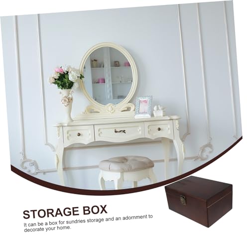 Homoyoyo Multifunctional Storage Bin Wooden Storage Organizer Desktop Wooden Organizer