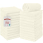 RIVERSIDE Pack of 24 Wash Cloths for Showering, 12 x 12 Inches, Super Soft & Absorbent, 100% Cotton Washcloths Premium Quality Flannel Face Cloths for Bathroom, Gym, Spa (Cannoli Cream, 24 Pack) - color: Cannoli Cream