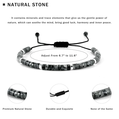 VIBILIA Get Well Gifts for Women, Inspirational Gifts Natural Stone Healing Bracelet, Thinking of You Encouragement Strength Bracelets for Women on Birthday Valentine's Day Easter Mother's Day - color: H. Hawk's Eye