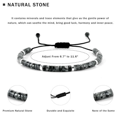 VIBILIA Get Well Gifts for Women, Inspirational Gifts Natural Stone Healing Bracelet, Thinking of You Encouragement Strength Bracelets for Women on Birthday Valentine's Day Easter Mother's Day - color: H. Hawk's Eye