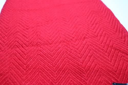 Handwoven Shawl Wraps Large Stole 8 ply Exclusive Premium Quality Wool Handmade in Nepal Pashmina Scarfs for Women And Men - color: Red
