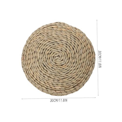 ABOOFAN 1Pc Round Woven Meditation Mat Cotton Filled Cushion for Yoga Home Decor and Photo Background Soft and Comfortable Tatami Style Seat Mat