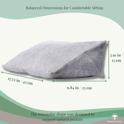 Meditation Cushion – Ergonomic Zafu Pillow for Yoga and Mindfulness – Washable Cover, Natural Buckwheat Fill, Premium Fabric (Cotton Blend/Polyester Variant) (Steel Gray, Medium) - color: Steel Gray