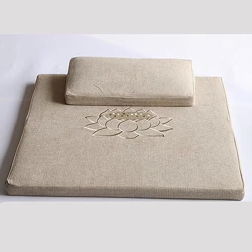 Meditation Cushion,Yoga Meditation Floor Pillow,Large Square Sitting Cushion Suitable For Sitting On The Floor - color: Beige