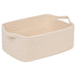 CubesLand Rectangular Cotton Rope Basket, 14x10x5 Inches, Beige, Nursery Storage Bin - color: Beige, size: 14''x10''x5''